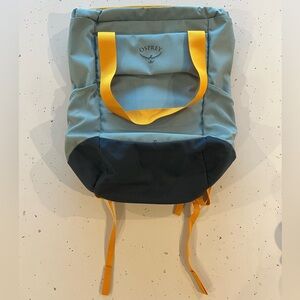 OSPREY Blue gray and Yellow 2 in 1 Laptop Tote and Backpack